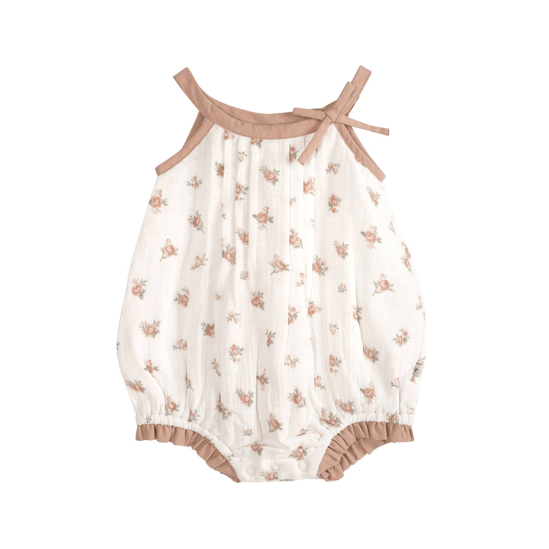 Tea Rose Floral Romper + Headband