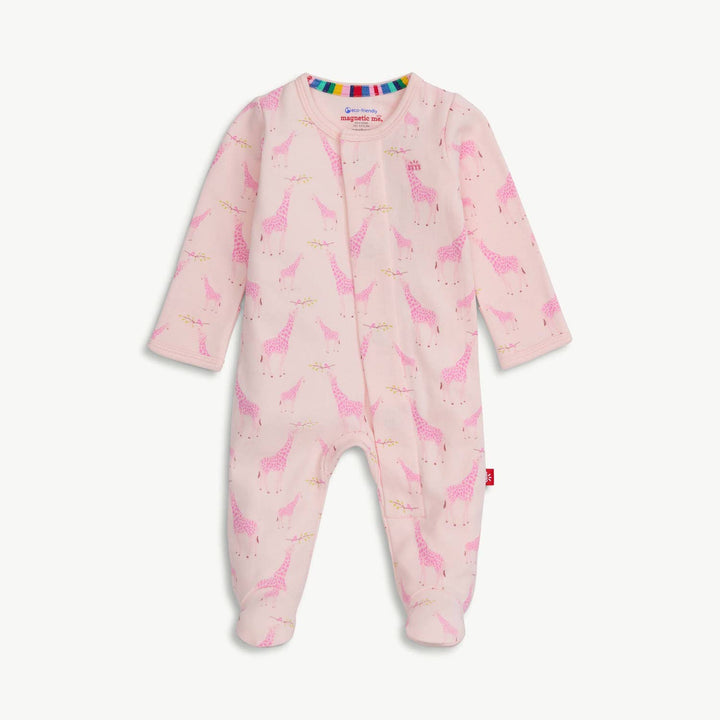 Jolie Giraffe Footie - Pink