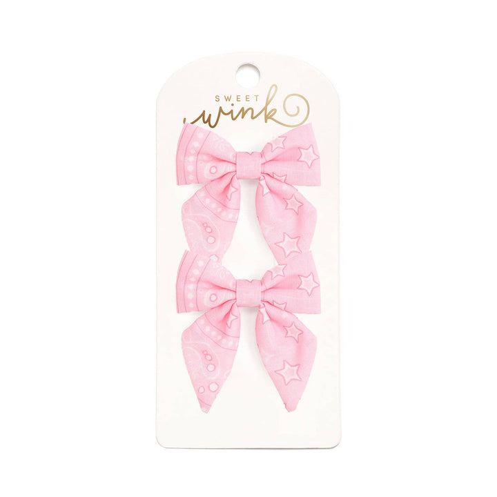 Pink Bandana Clip Set