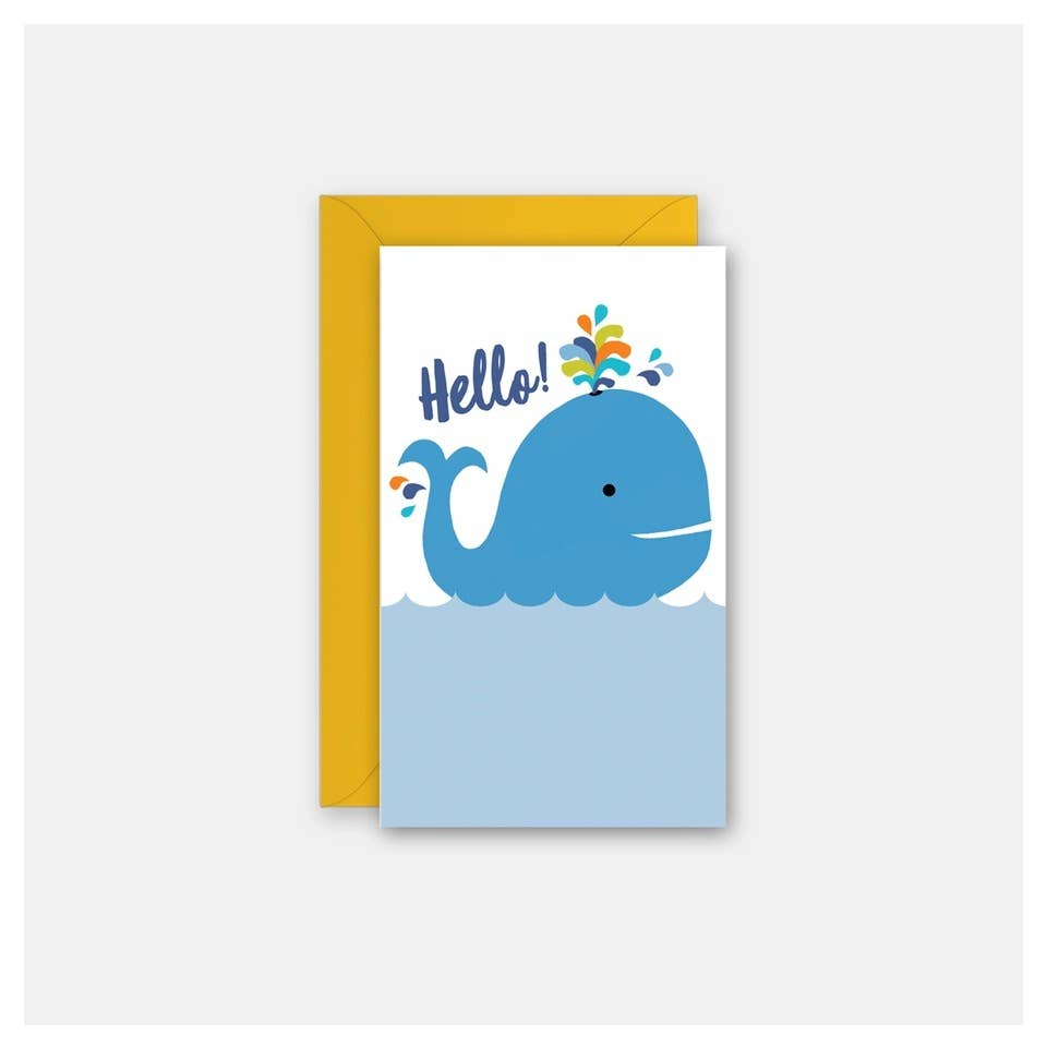 Colorful Whale - Gift Enclosure Card