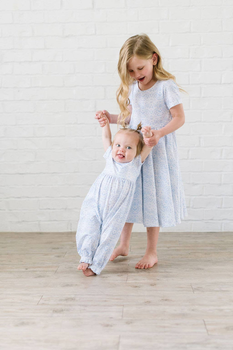 Rosie Romper - Blue Bunnies