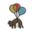 Balloon Dachshund - Vinyl Sticker