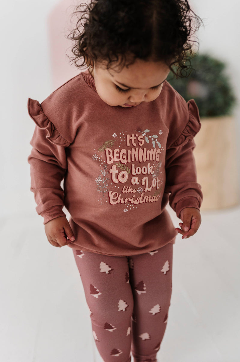 Ruffle Sweatshirt - Christmas