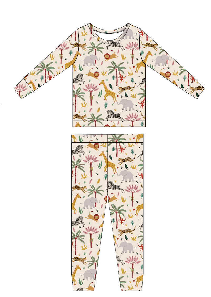 Kids Bamboo Pajamas - Safari