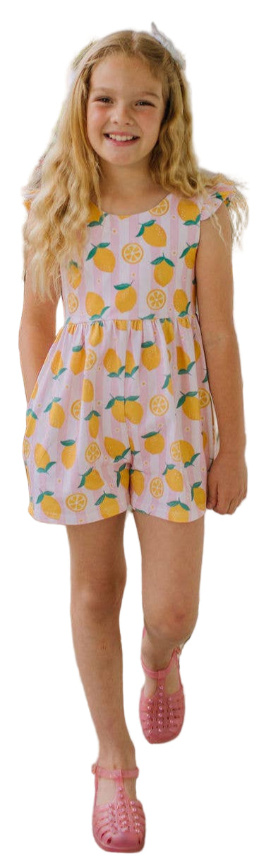 Macie Romper - Lemonade