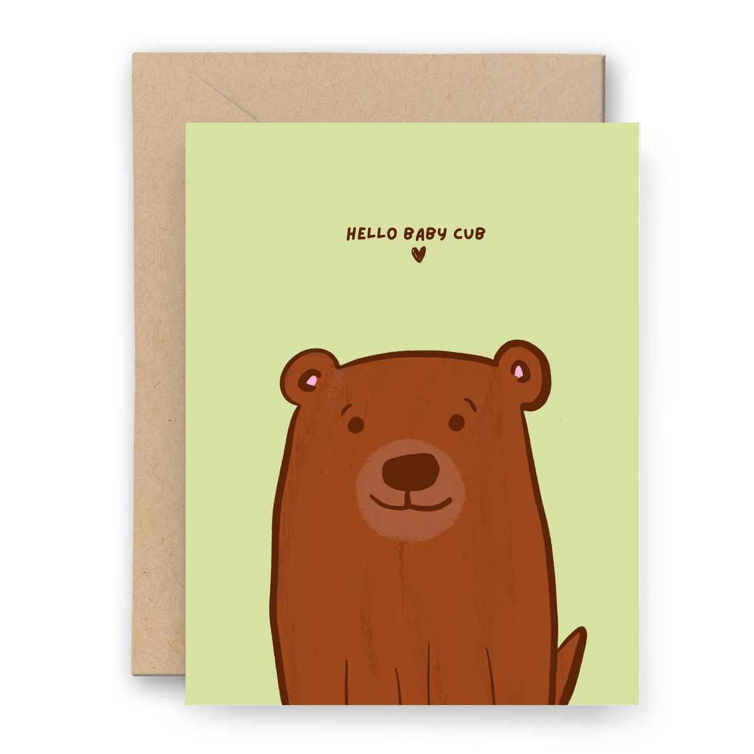 Hello Baby Cub Card