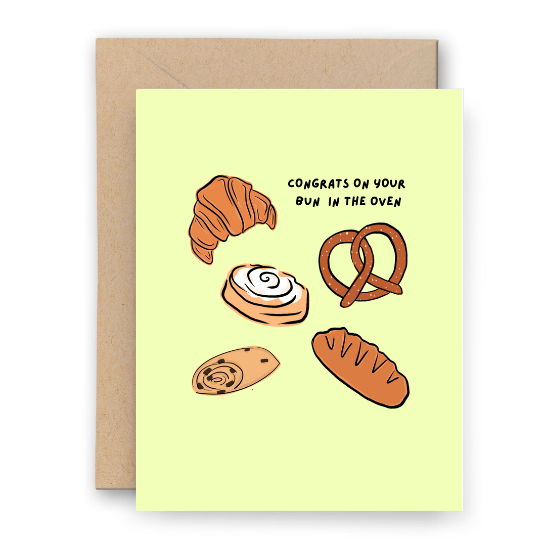 Bun in the Oven Greeting Card
