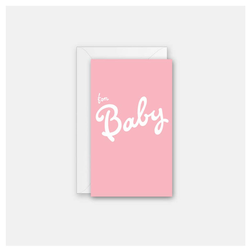 Pink Baby Cursive - Gift Enclosure Card