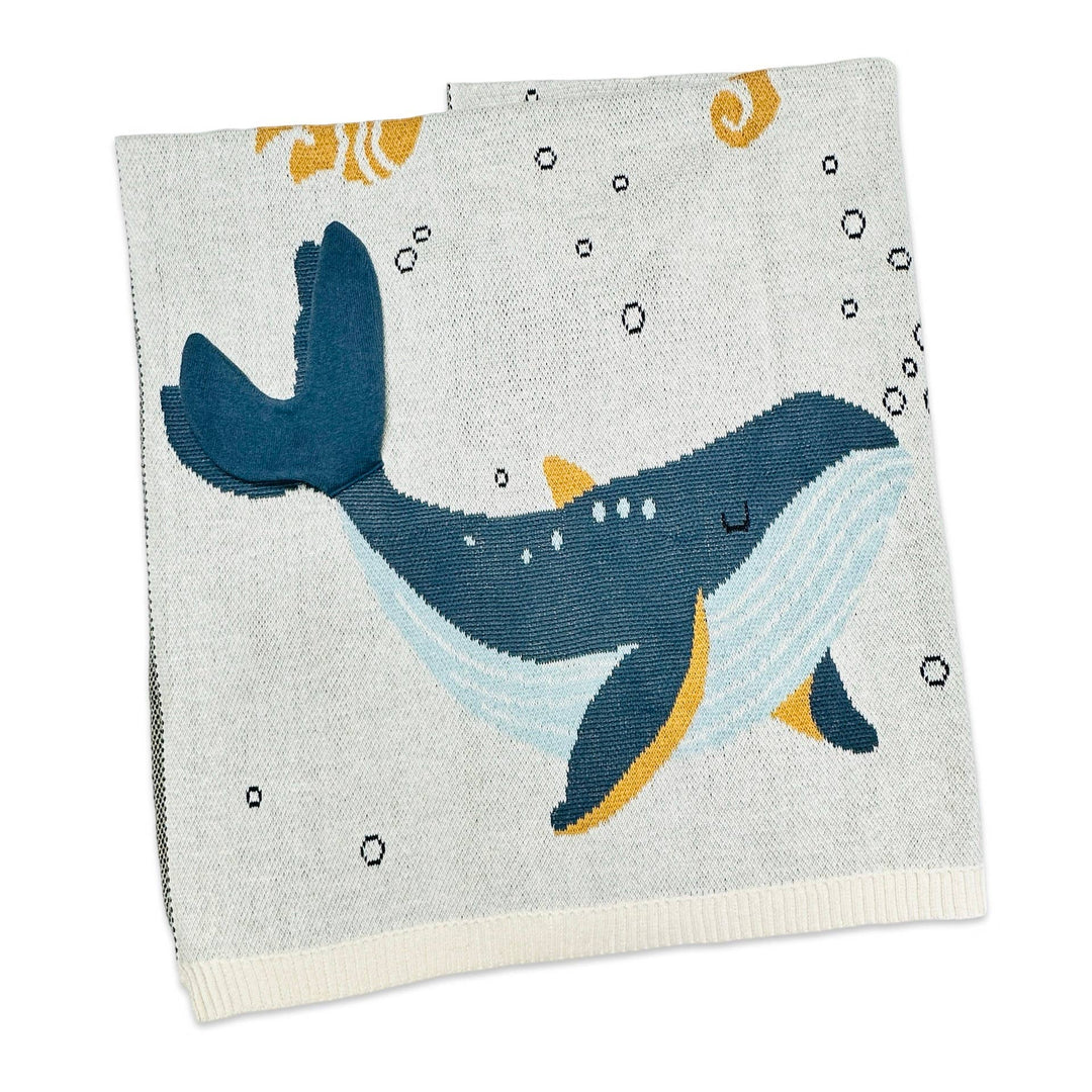 Ocean Life Organic Knit Baby Blanket