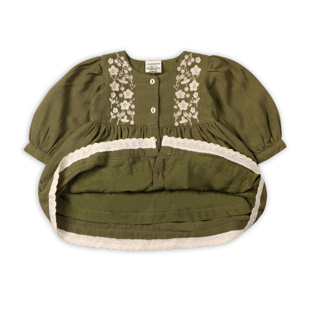 Hazel Embroidered Dress & Bloomer Set