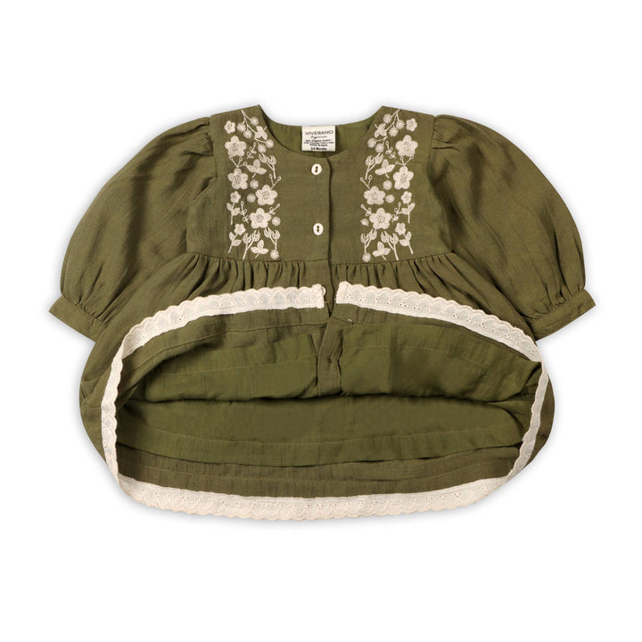 Hazel Embroidered Dress & Bloomer Set
