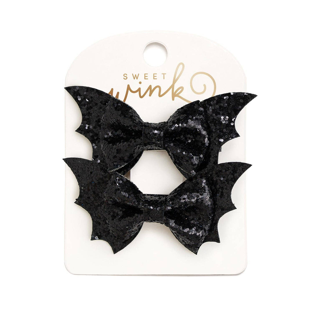 Glitter Bat Clip Set