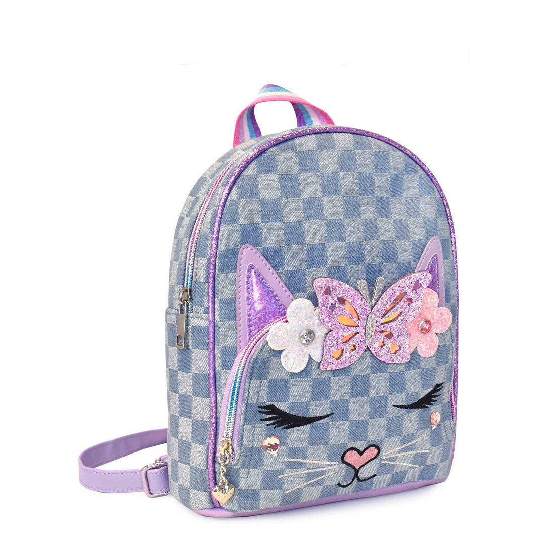 Miss Bella Kitty Denim Mini Backpack