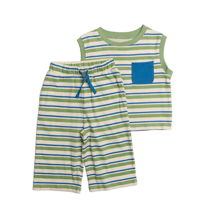 Jensen Set - Blue/Green Stripe