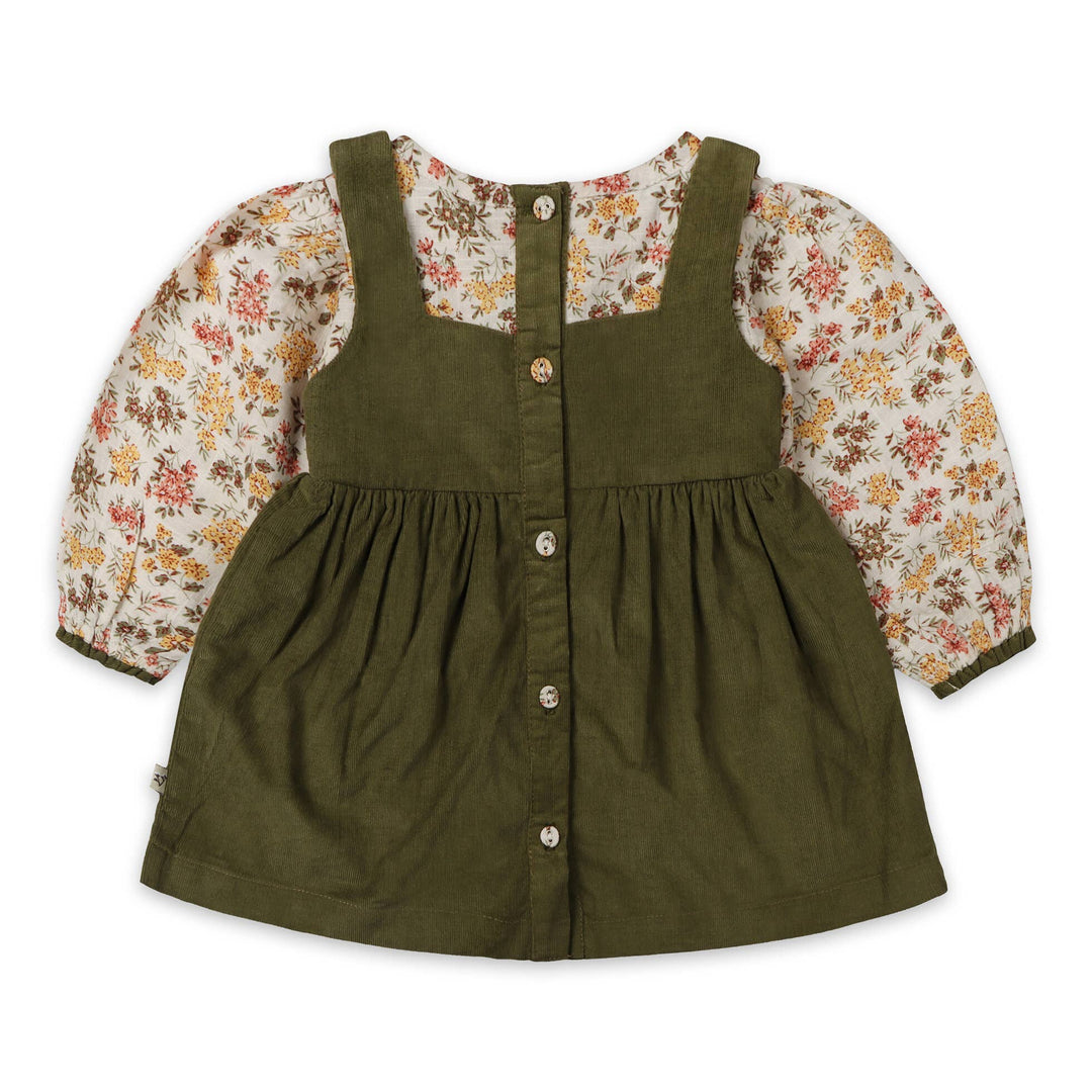 Lilith Floral Pinafore Dress & Bloomer