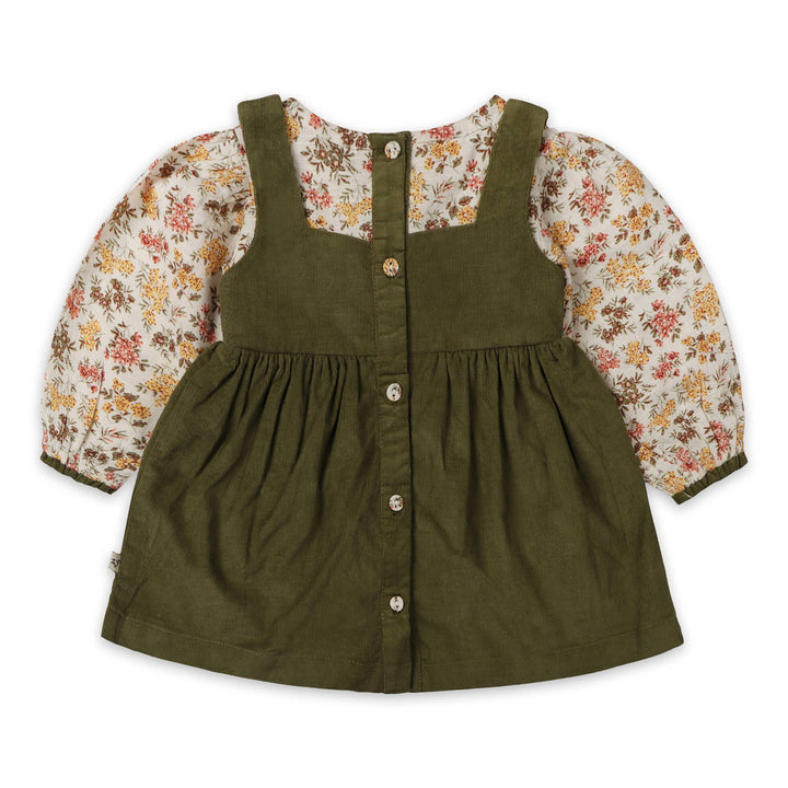 Lilith Floral Pinafore Dress & Bloomer