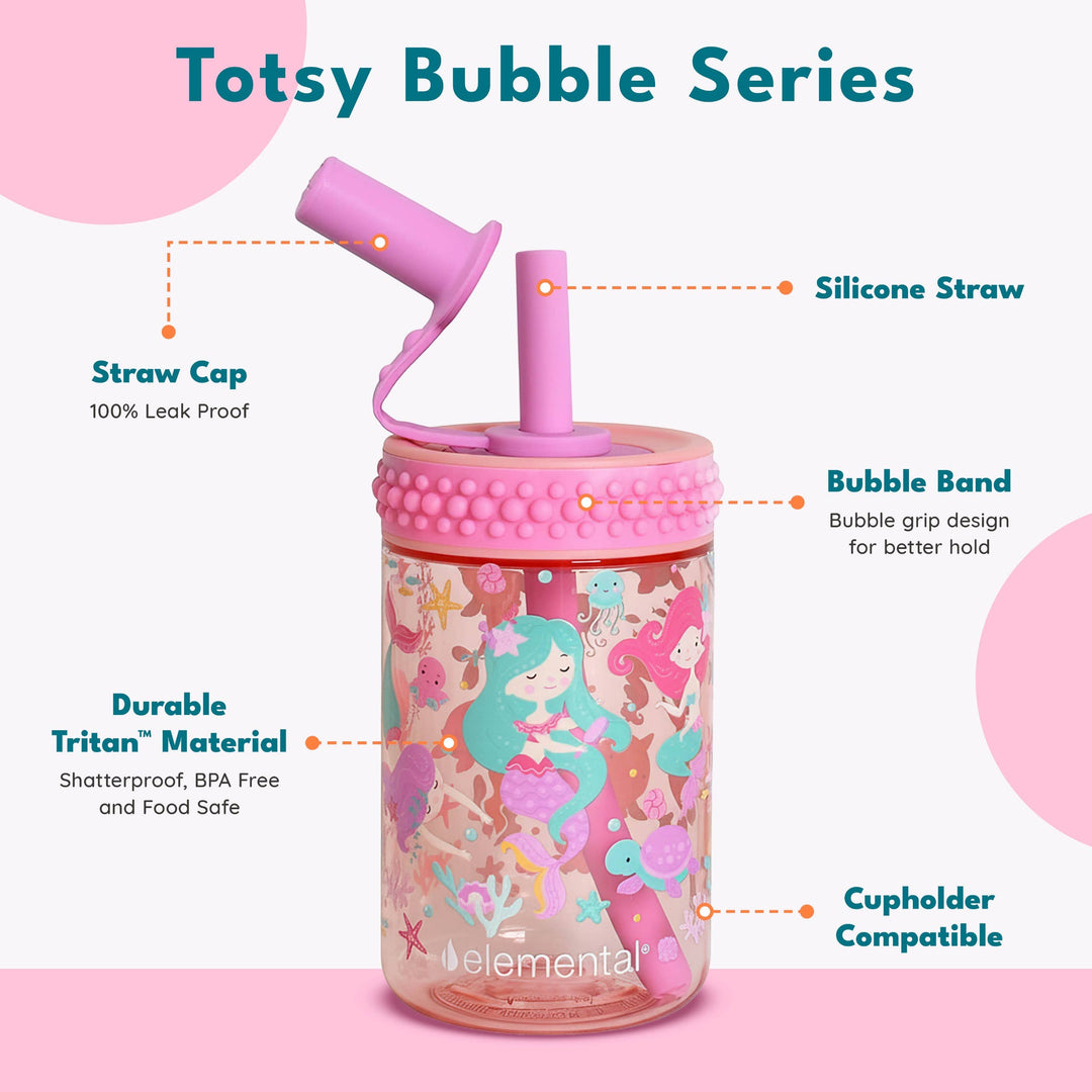 Totsy Bubble Cup 12oz - Mermaid Bash