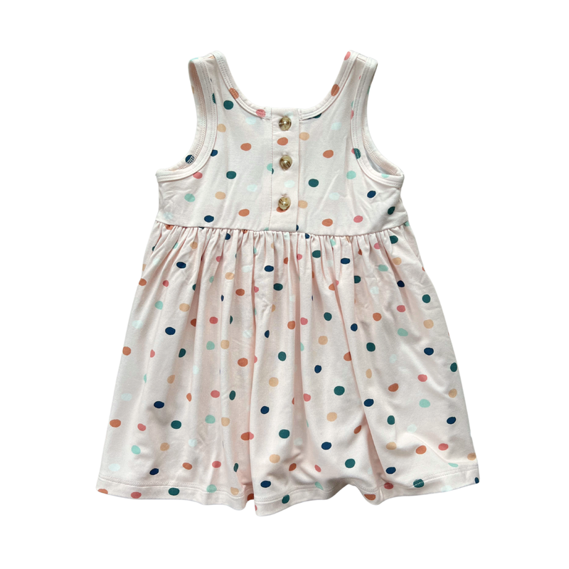 Henley Tank Dress: Summer Polka Dots