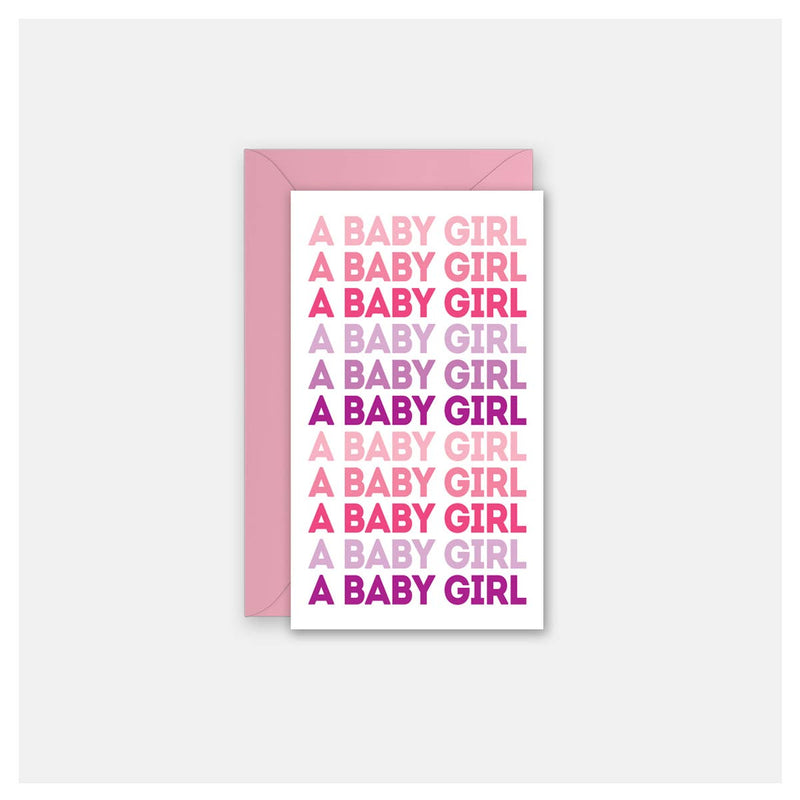 Baby Girl Repeat - Gift Enclosure Card