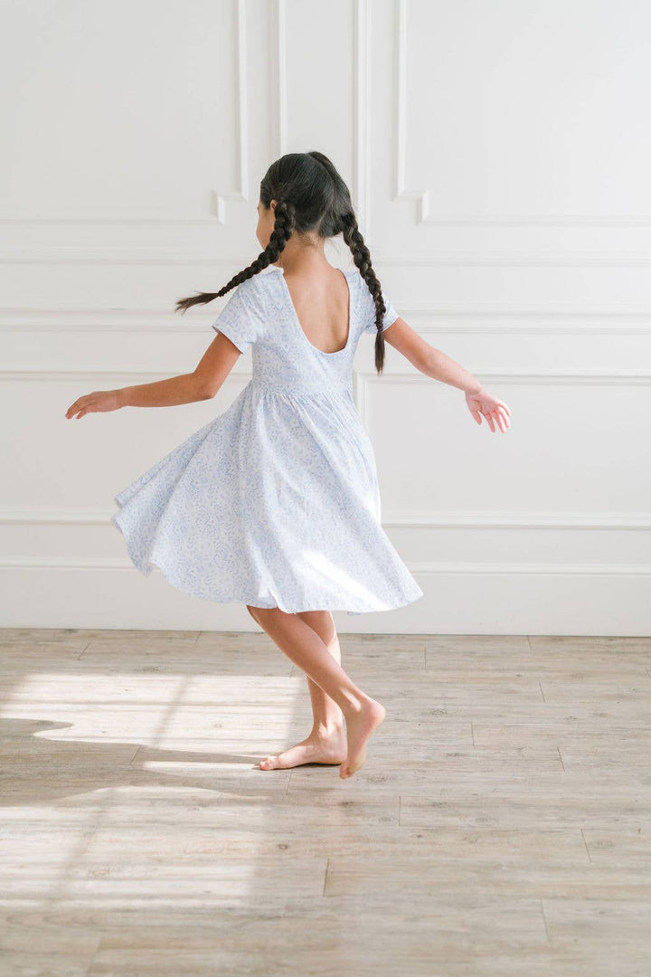 Classic Twirl Dress - Blue Bunnies