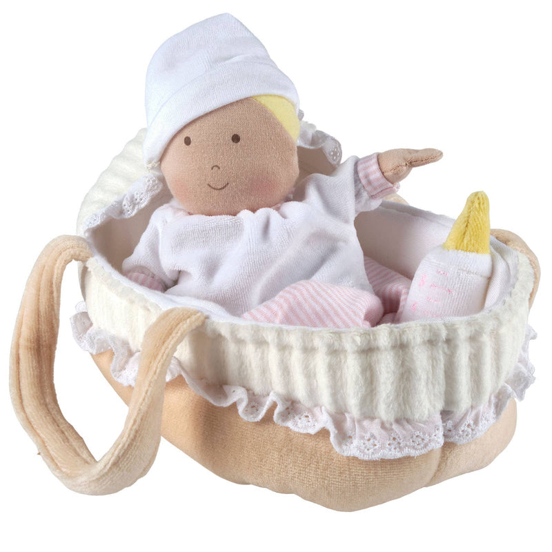 Baby Grace with Cot, Bottle & Blanket