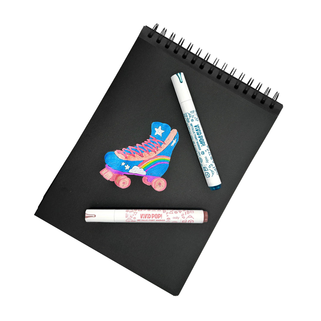 OOLY - Vivid Pop!: Opaque Water-Based Paint Markers - Metallic (Set