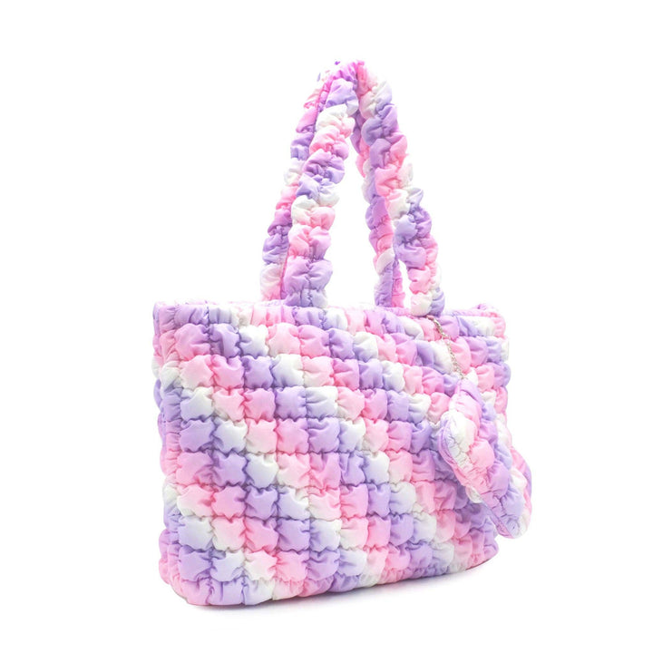 Quilted Scrunchies Large Tote with Coin Purse