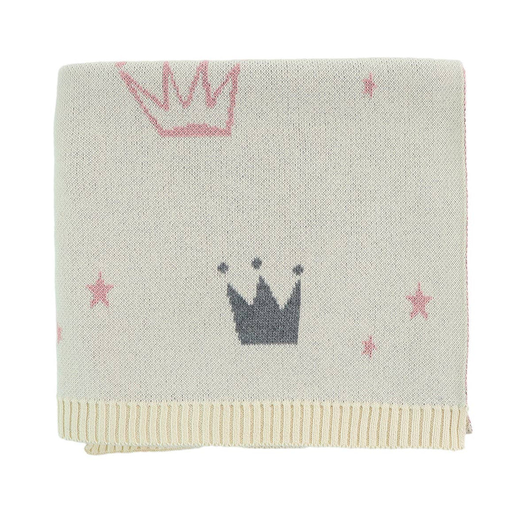 Organic Knit Baby Blanket - Sparkle Crown