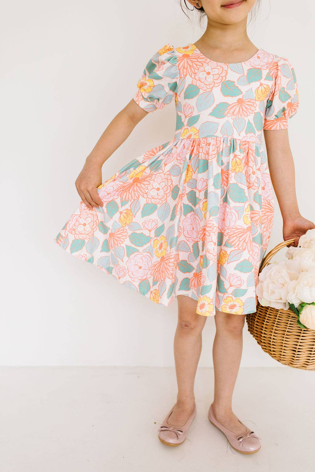 Puff Twirl in Soft Floral