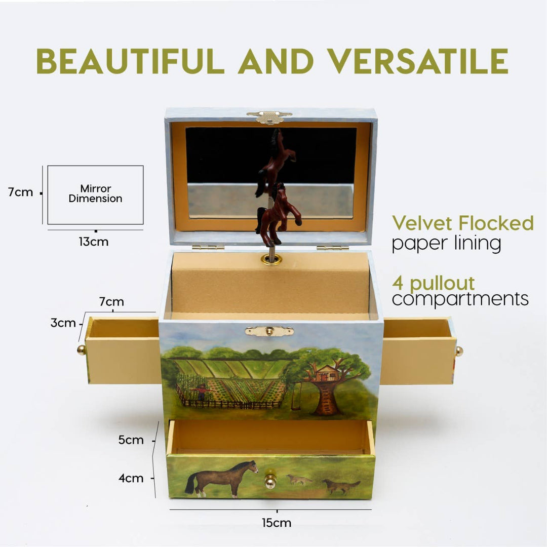 Horse Musical Jewelry Box