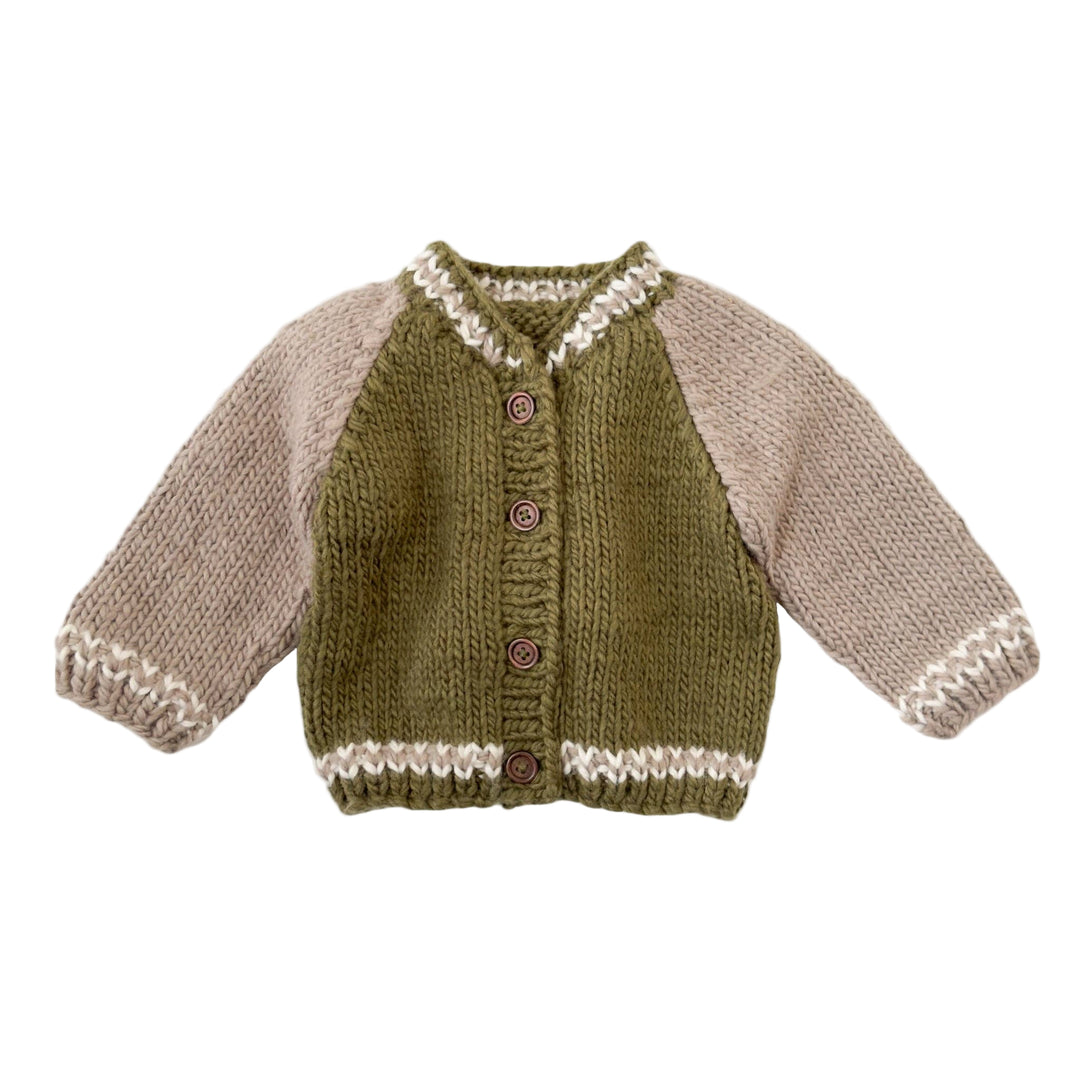 Varsity Cardigan - Moss