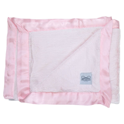 Luxury Satin (Border) Blanket - Pink 30" x 36"