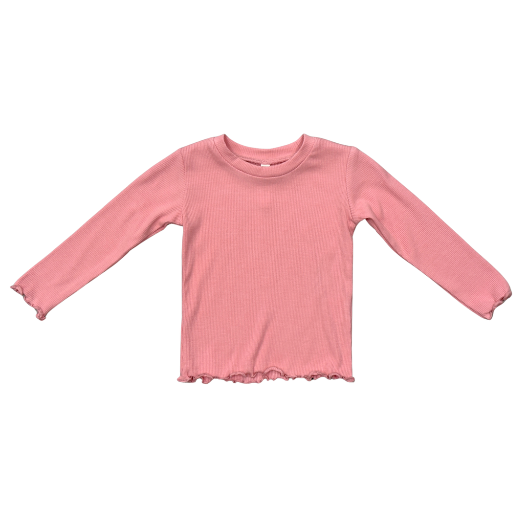 Lettuce Hem Tee - Rose