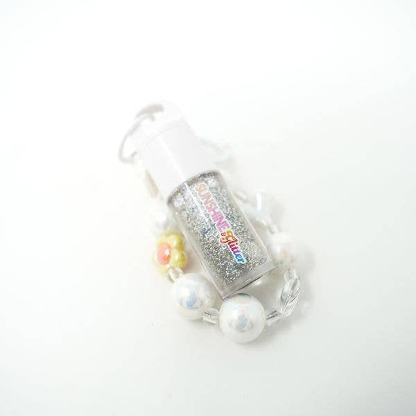 Glitter Lip Gloss Bag Charm - Clear