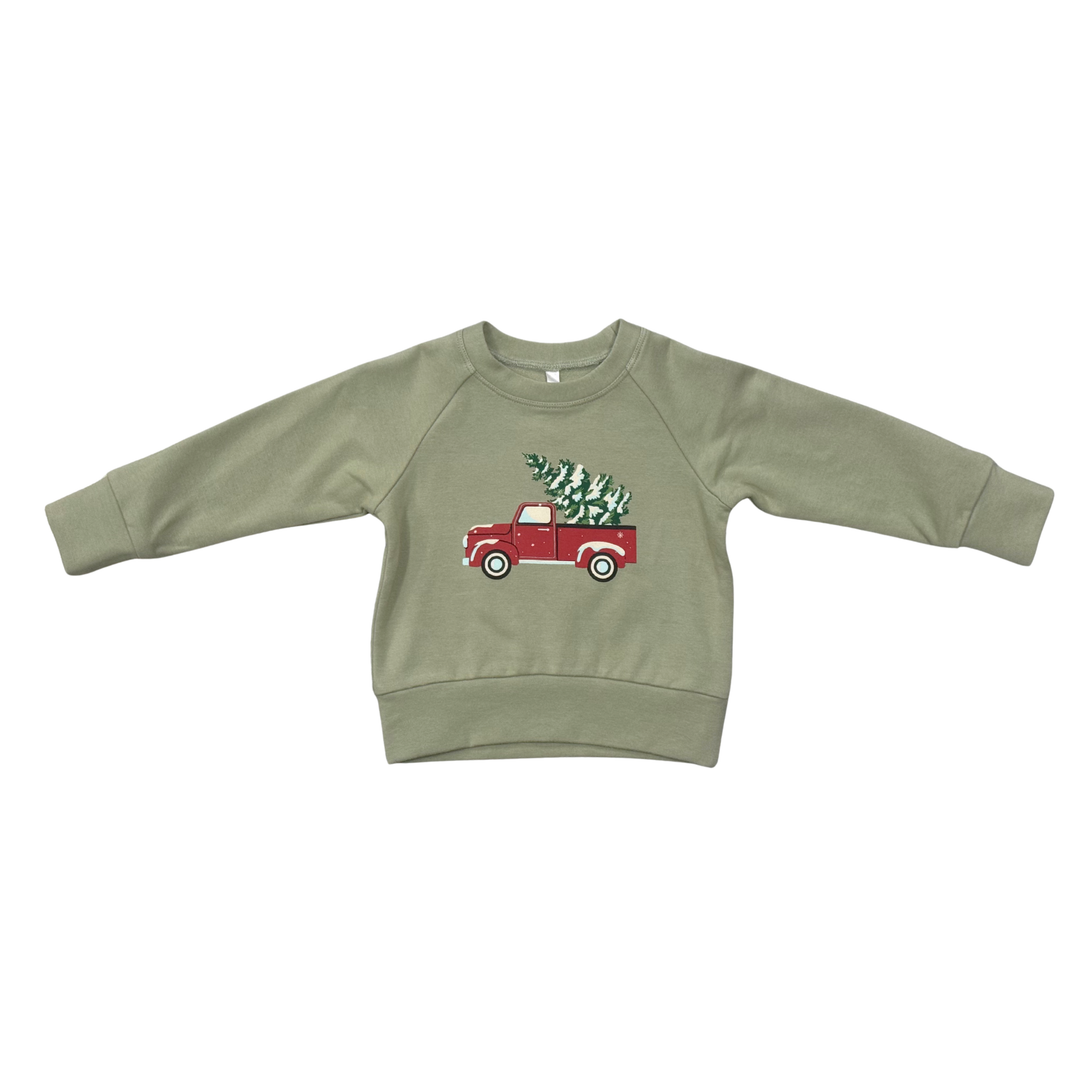 Raglan Sweatshirt - Christmas Truck