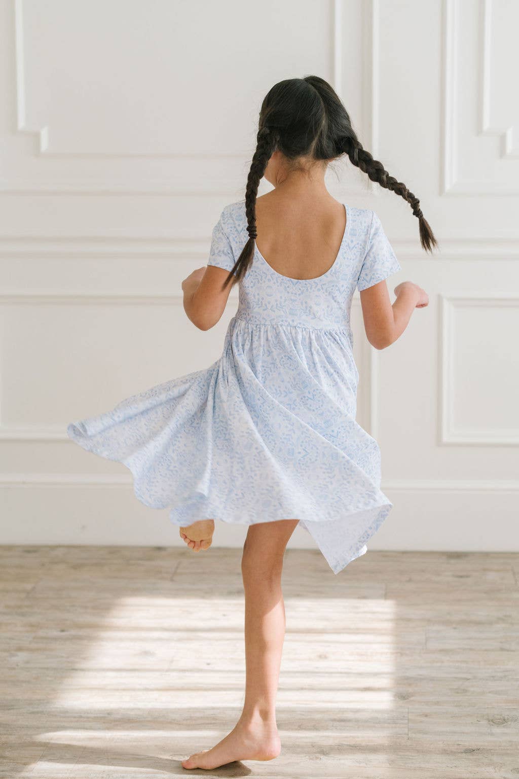 Classic Twirl Dress - Blue Bunnies