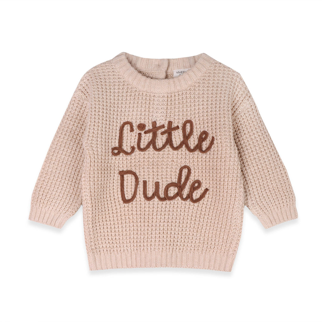 Little Dude Embroidered Sweater