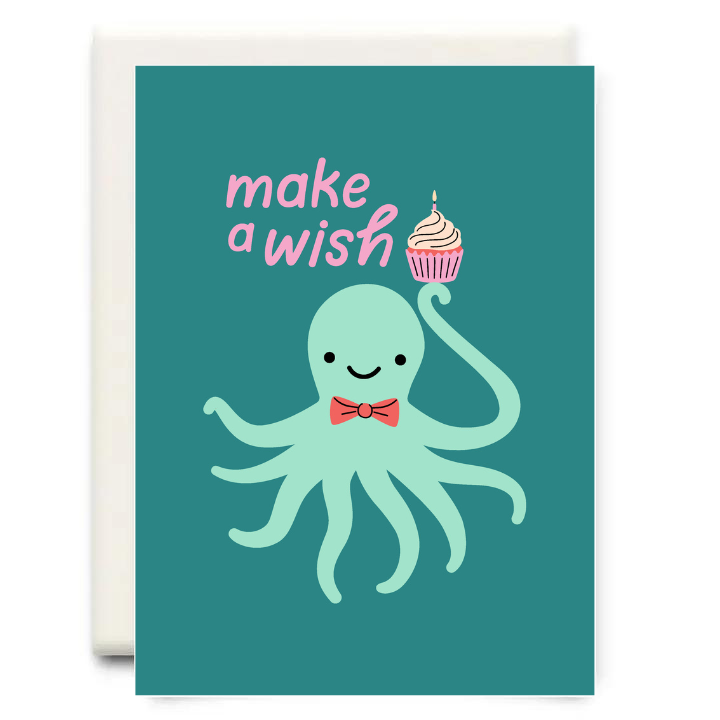 Make A Wish Octopus | Birthday Card