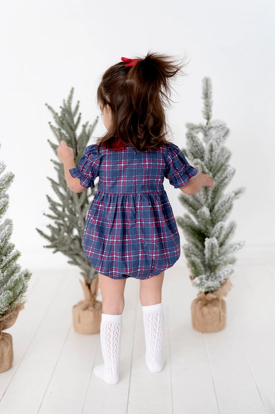Quinn Collared Bubble - Holiday Plaid