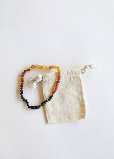 Raw Ombre Rainbow Baltic Sea Amber || Beaded Necklace