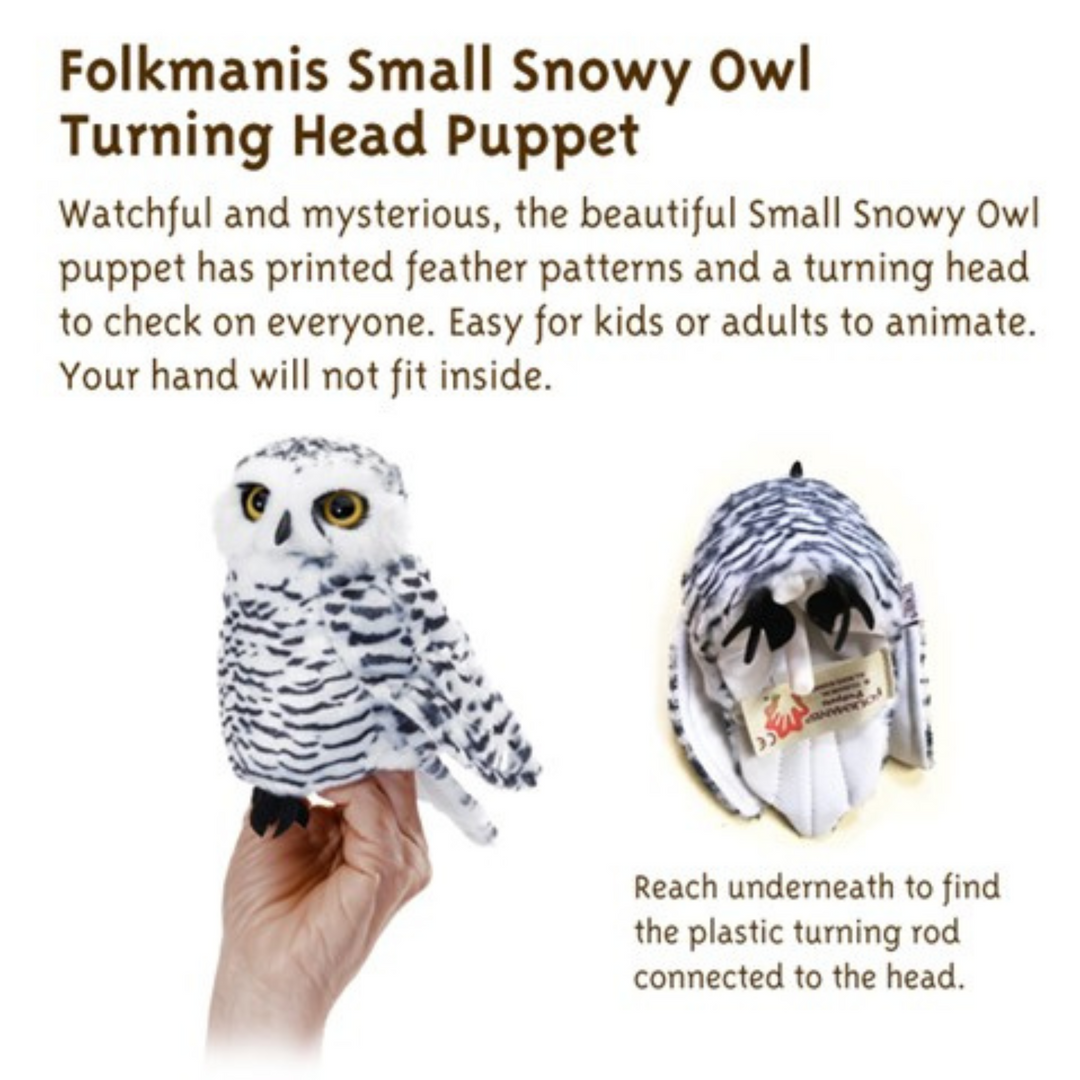 Owl Snowy Small Puppet