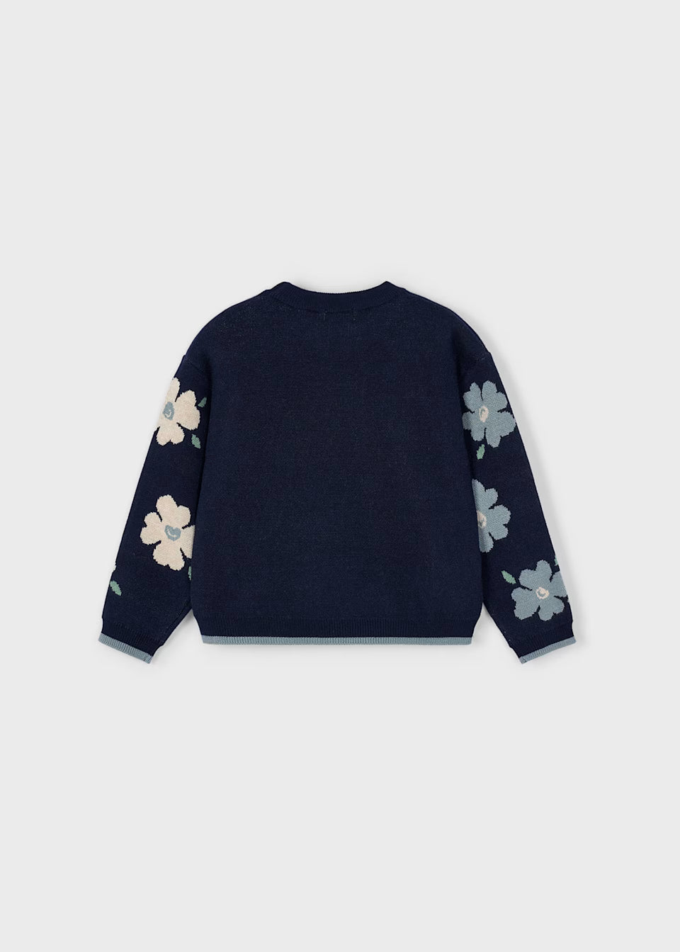 Two-Tone Floral Sweater