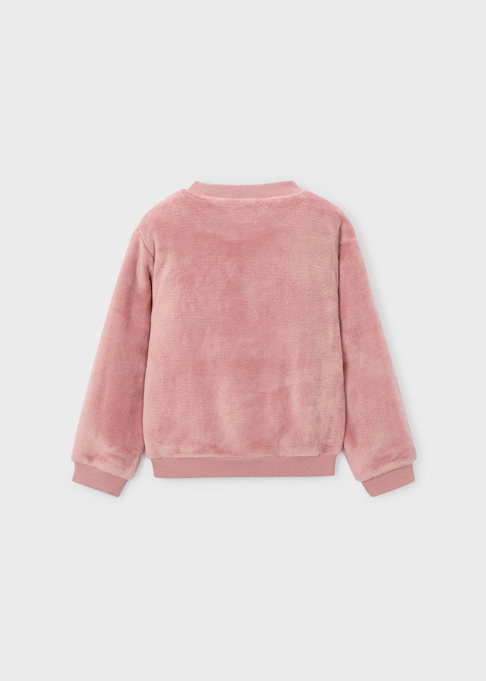 Floral Faux-Fur Sweatshirt