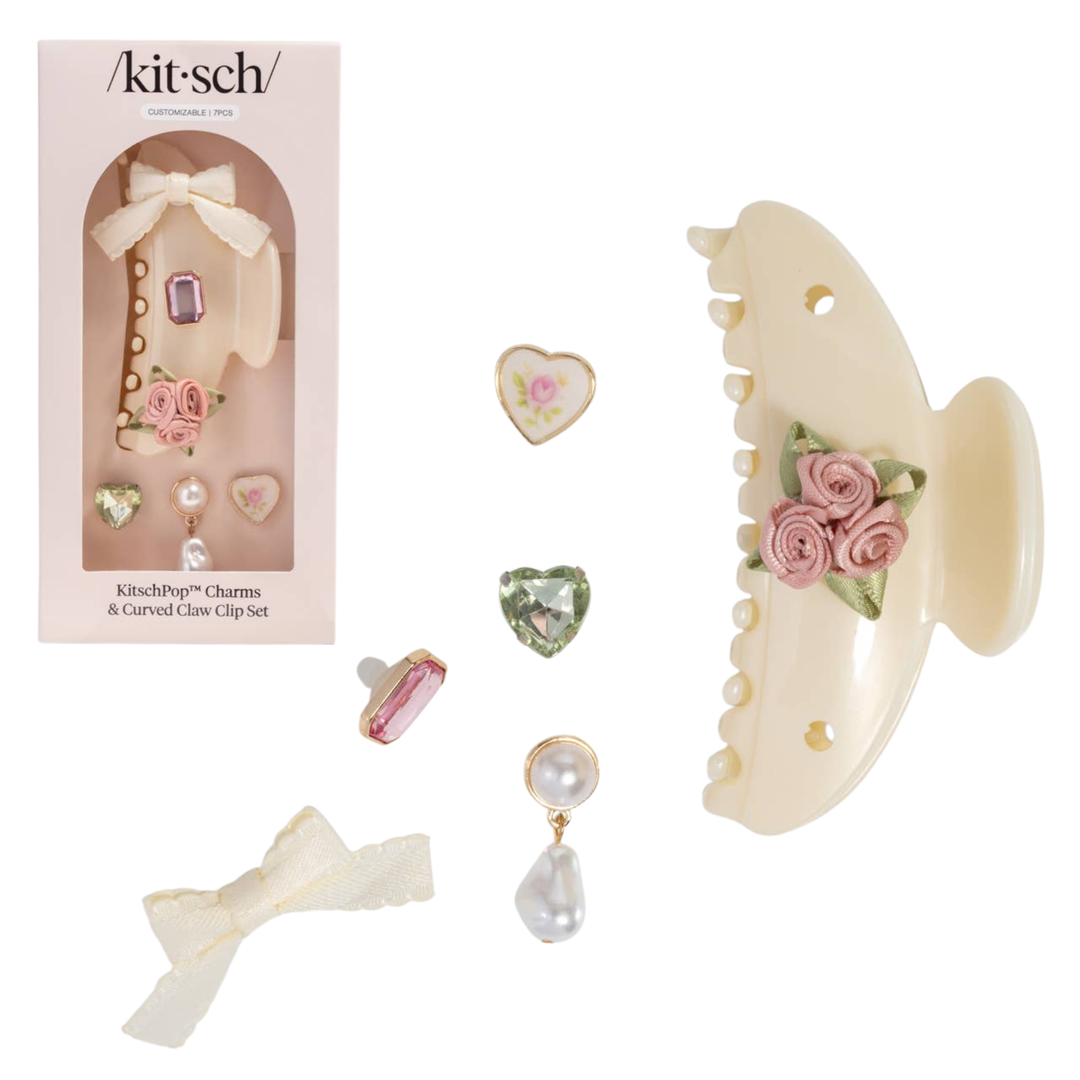 Claw Clip 7pc Set - Pearlized Cream