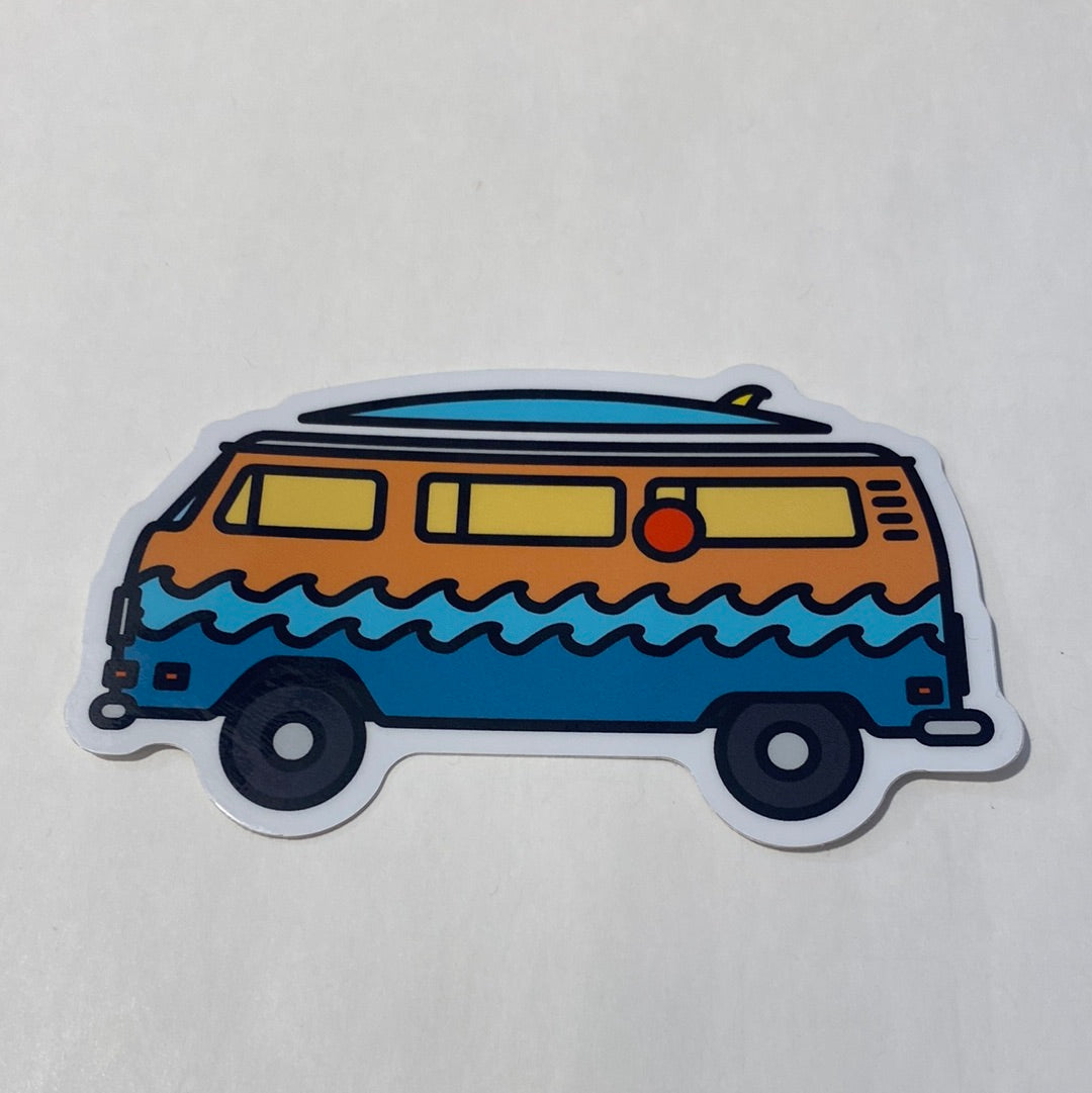 Encinitas Surf Vanscape - Vinyl Sticker