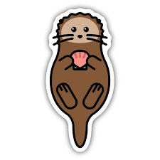 Seashell Otter - Vinyl Sticker