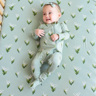 Zippered Romper - Thyme Lily