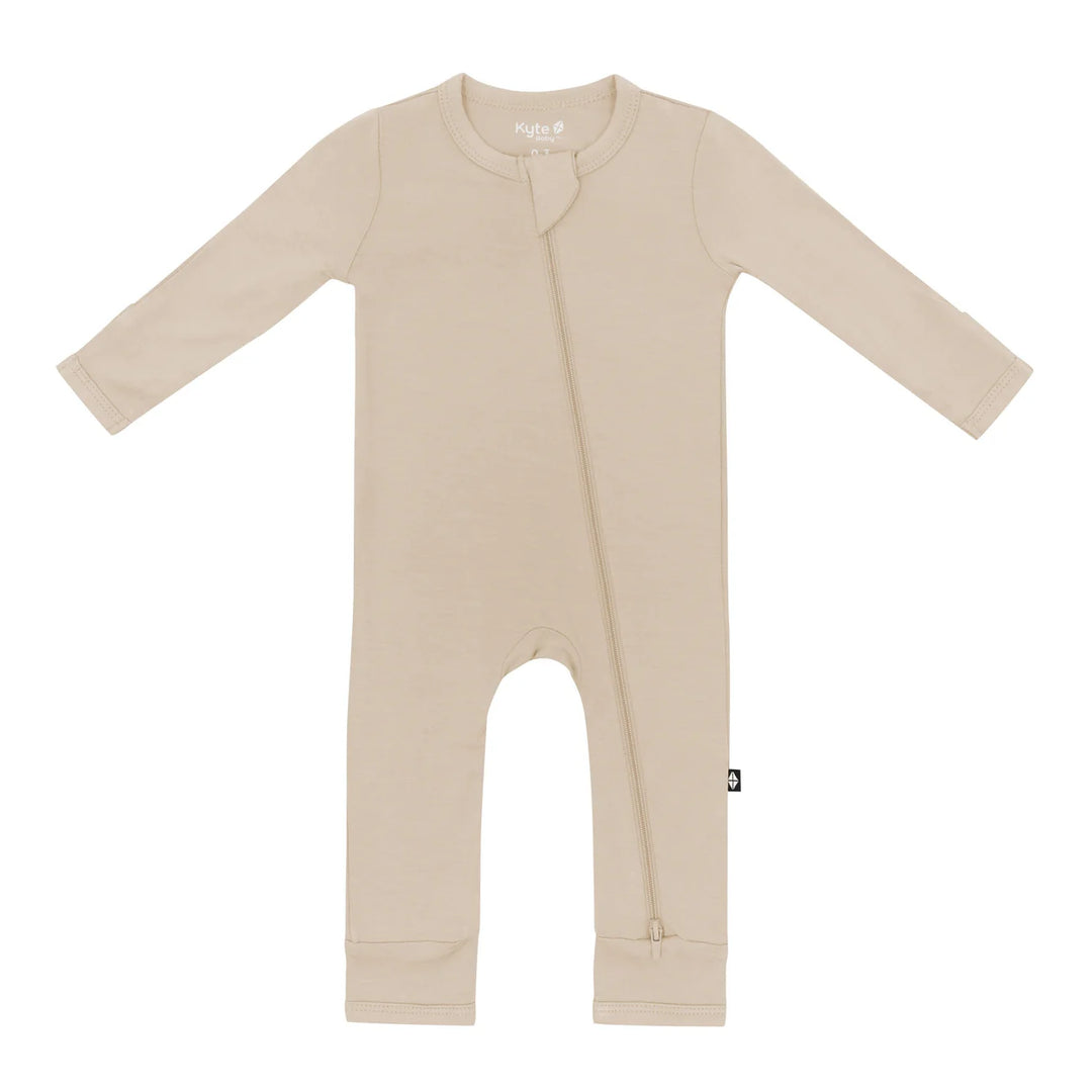 Zippered Romper - Almond
