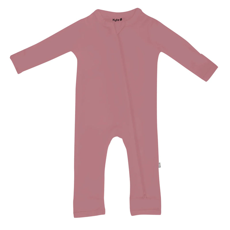 Zippered Romper - Dusty Rose