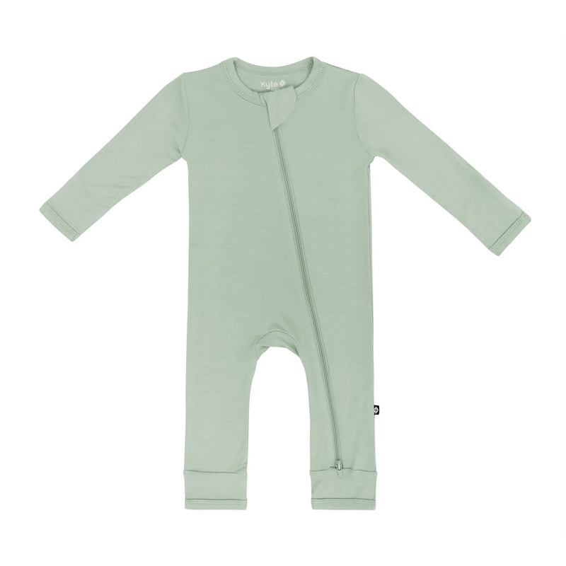 Zippered Romper - Thyme